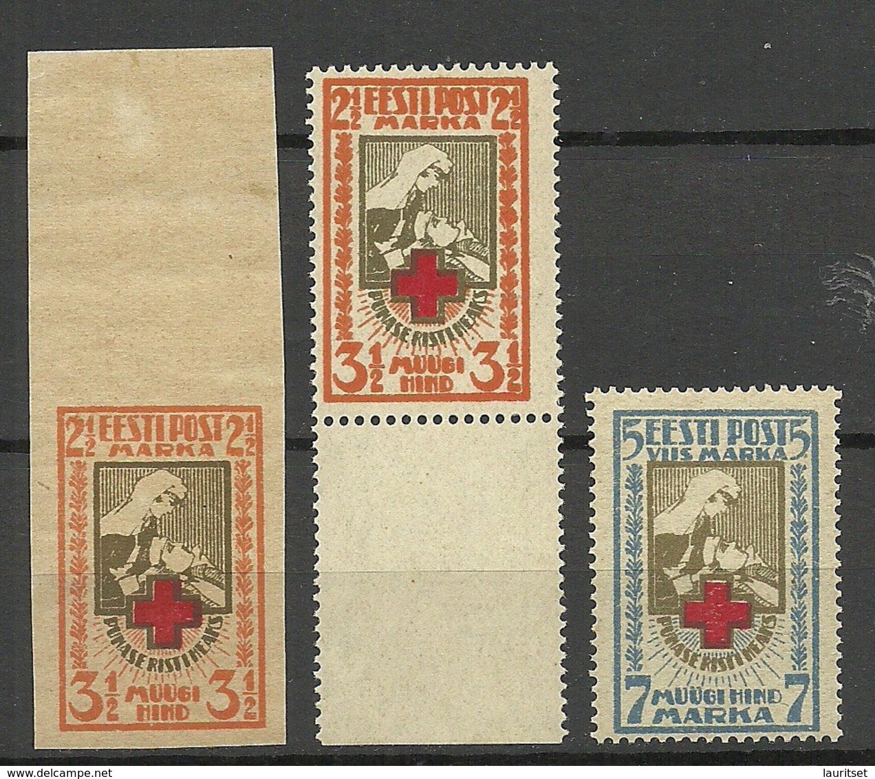 Estland Estonia 1921 Michel 29 - 30 A + 29 B MNH Nice Margins ! - Estonia