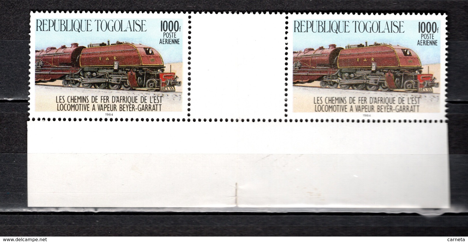 TOGO N° PA 530 + PA 530 SE TENANT  NEUFS SANS CHARNIERE COTE  ? € RARE  TRAIN  VOIR DESCRIPTION - Togo (1960-...)