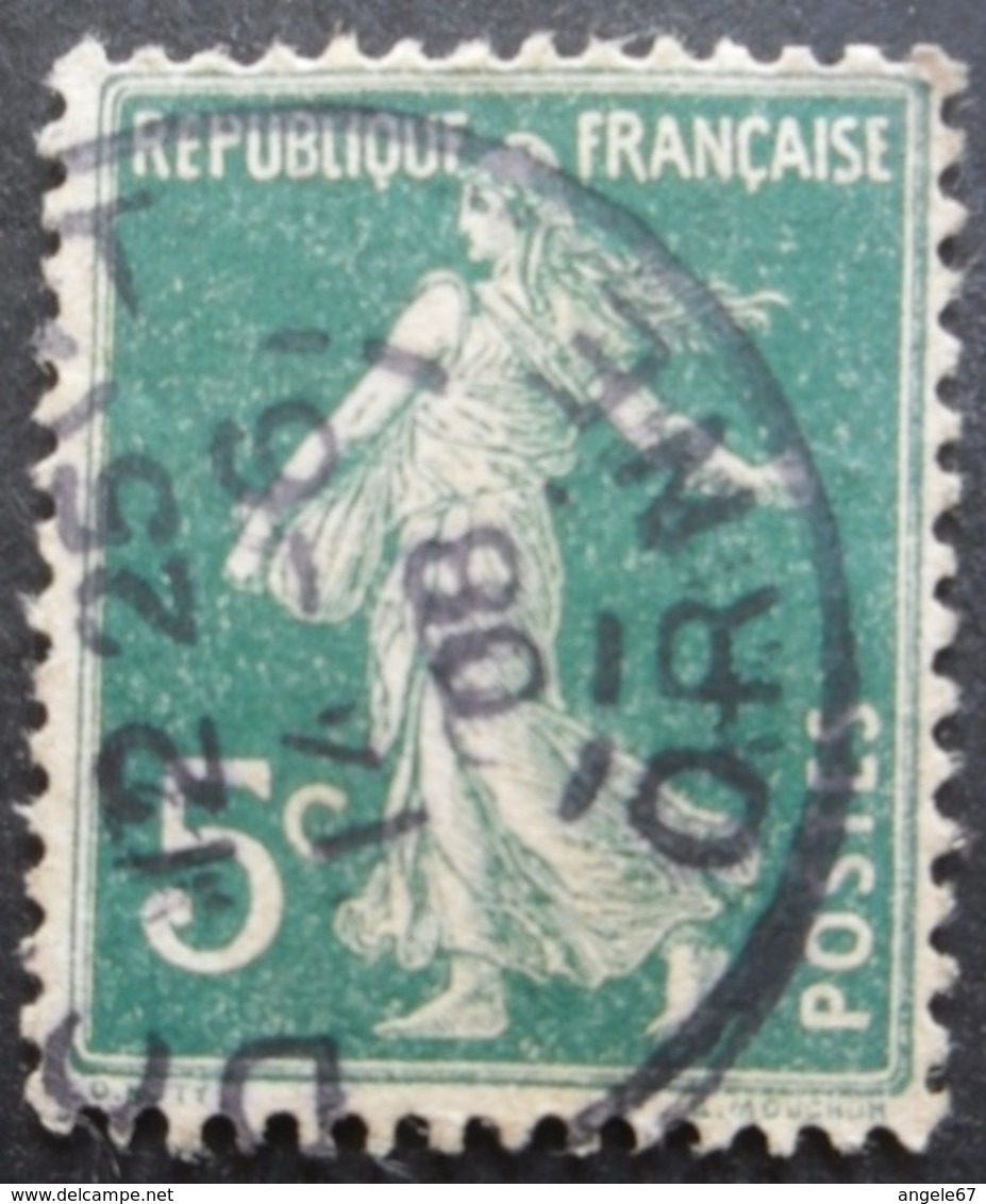 FRANCE Type Semeuse N°137d Oblitéré - 1906-38 Säerin, Untergrund Glatt