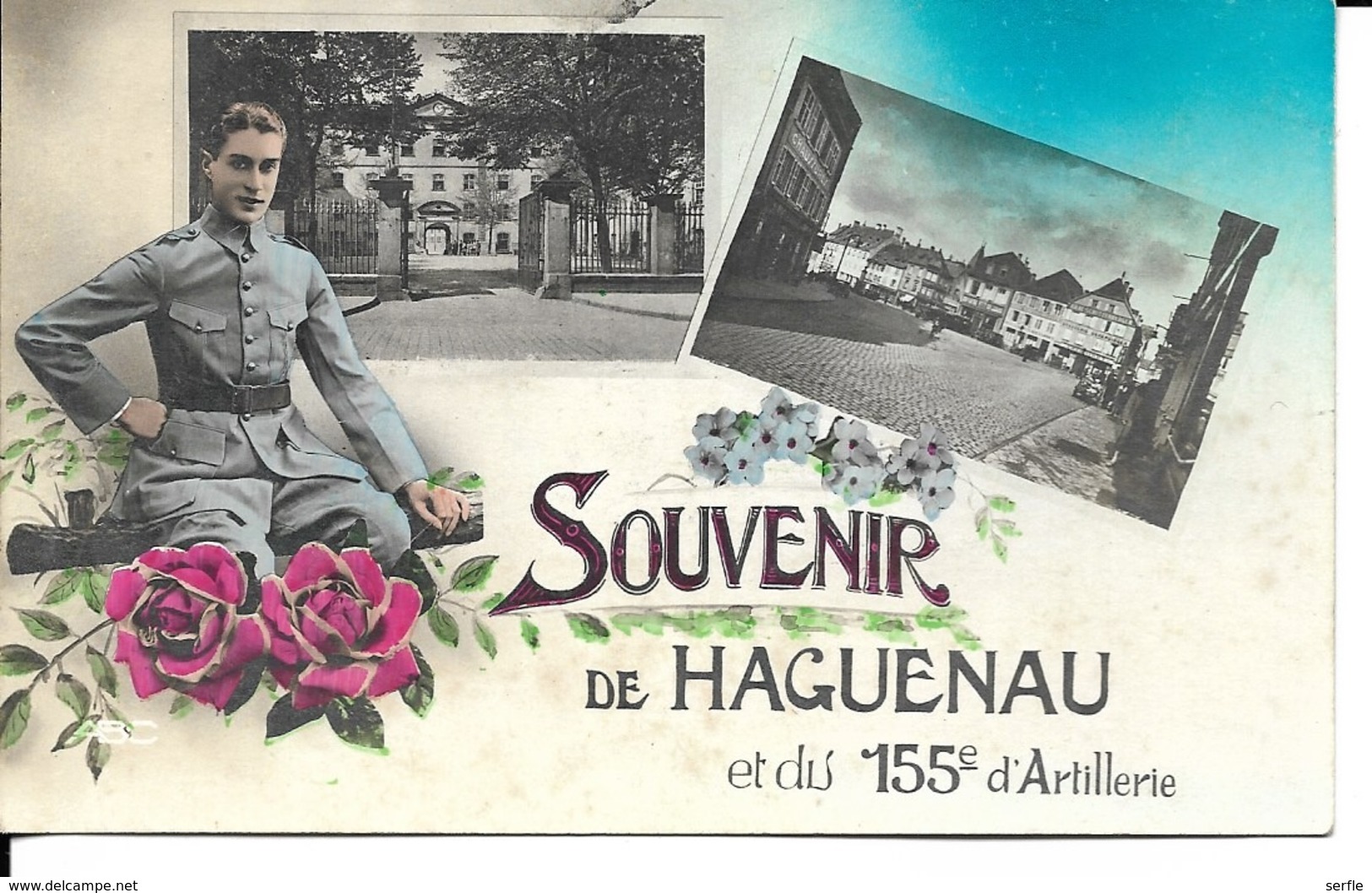 67 - Haguenau - Carte Fantaisie " Souvenir De Haguenau Et Du 155ème D'artillerie" - Haguenau