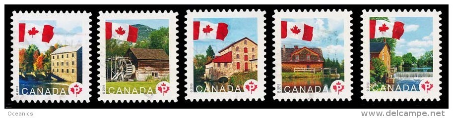 Canada (Scott No.2351-55 - Moulins / Mills) (o) Série / Set - Oblitérés