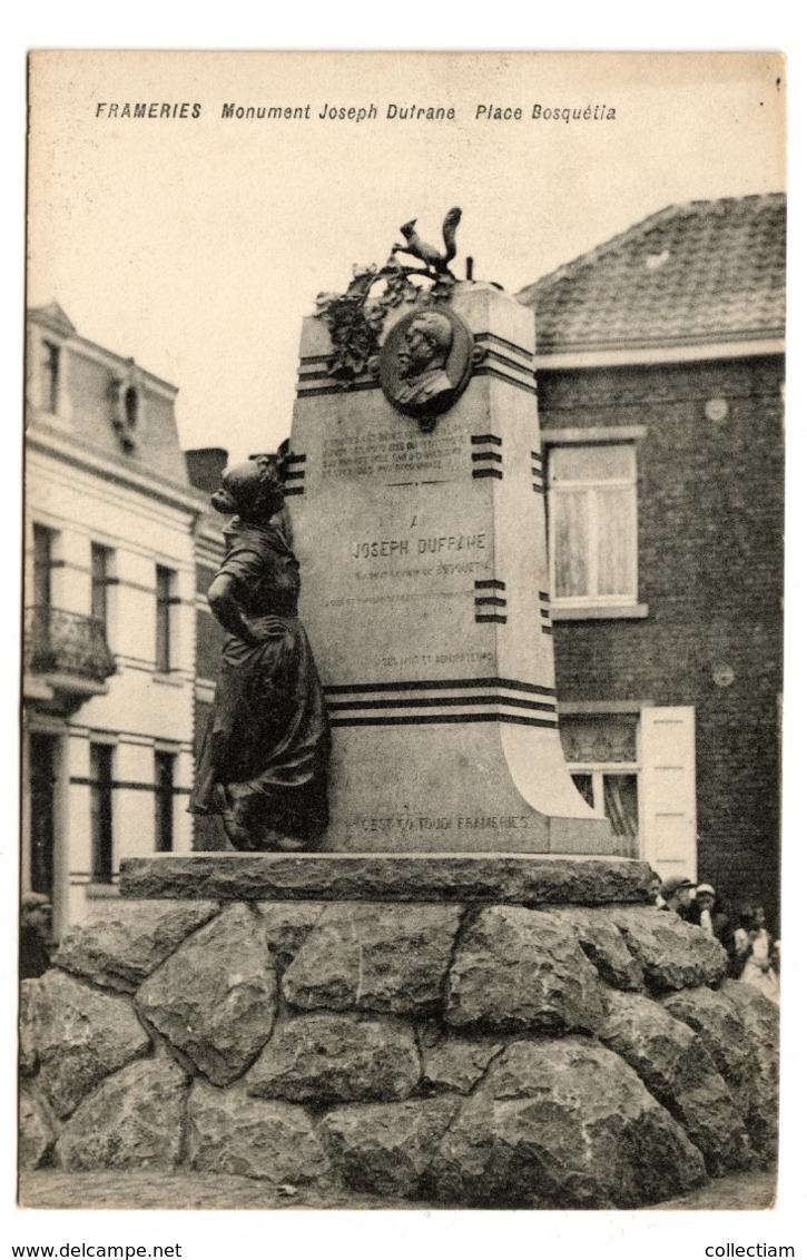 FRAMERIES - Monument Joseph Dufrane Place Bosquétia - Frameries