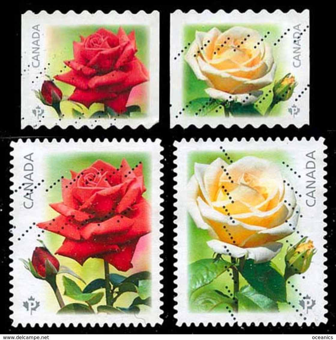 Canada (Scott No.2728-31 - Roses) (o) - Used Stamps