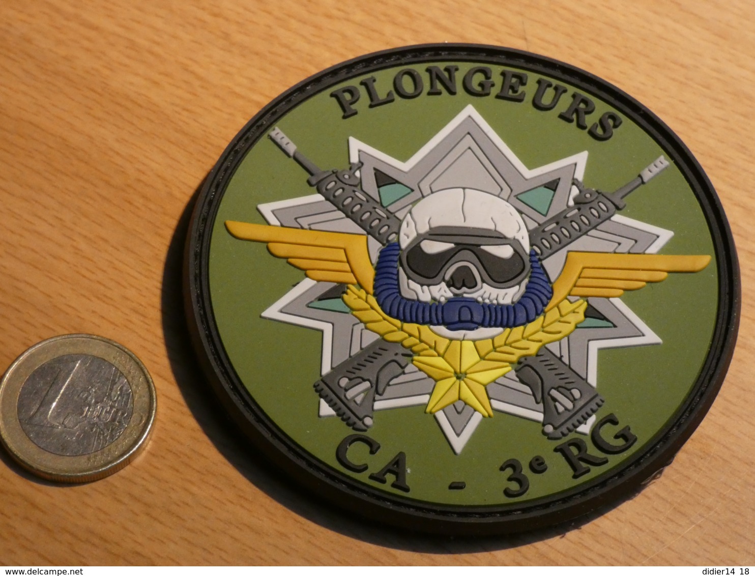 PATCH PVC. PLONGEURS DE COMBAT.3éme GENIE. DIAMETRE 8CM. - Patches