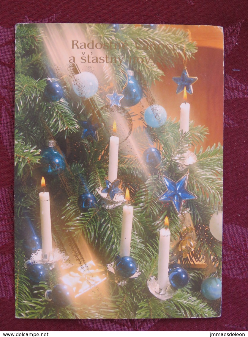 Czech Rep. 2000 Postcard "greetings Candles" Brno To Prague - Christmas - Lettres & Documents