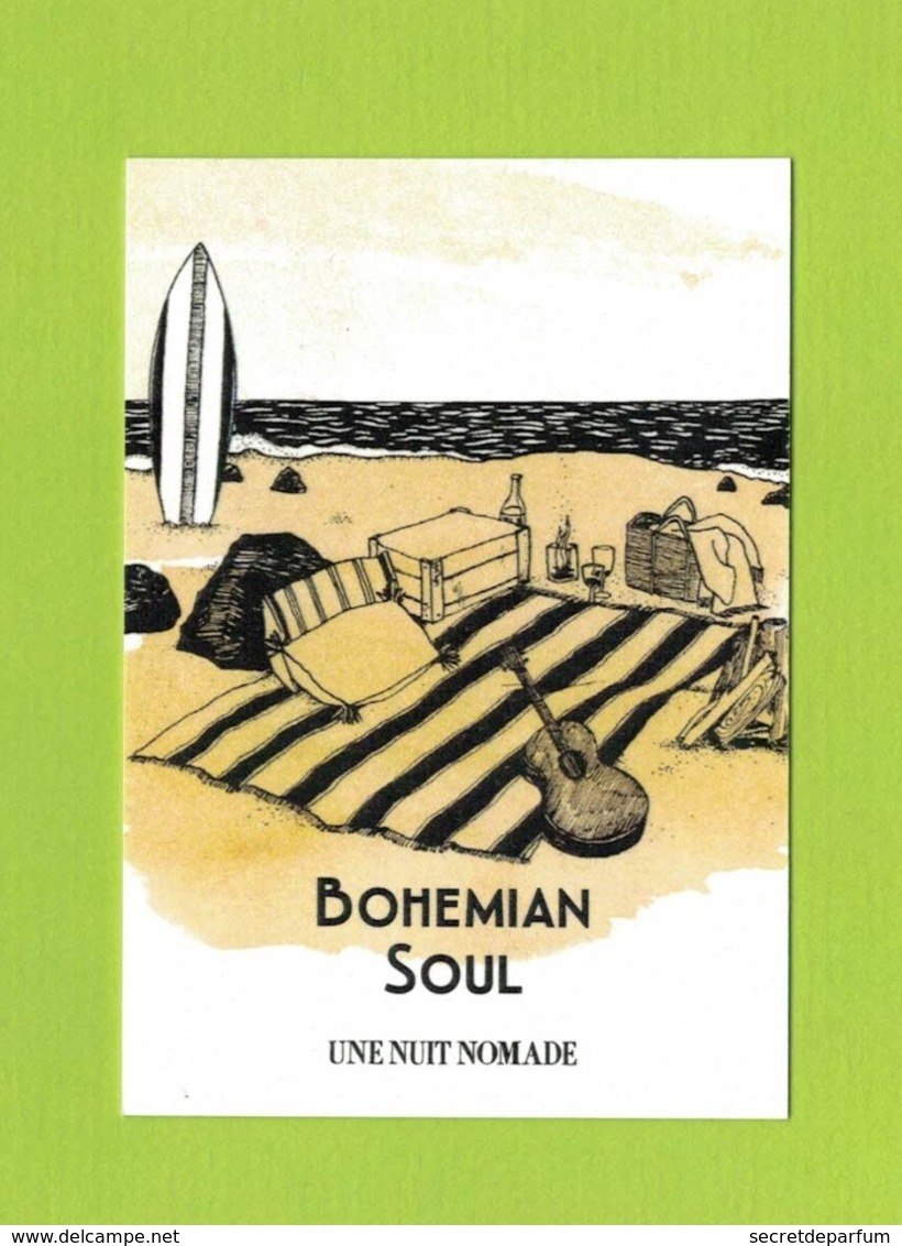 Cartes Parfumées  CARTE  BOHEMIAN SOUL  De UNE NUIT NOMADE RECTO VERSO - Modernes (à Partir De 1961)