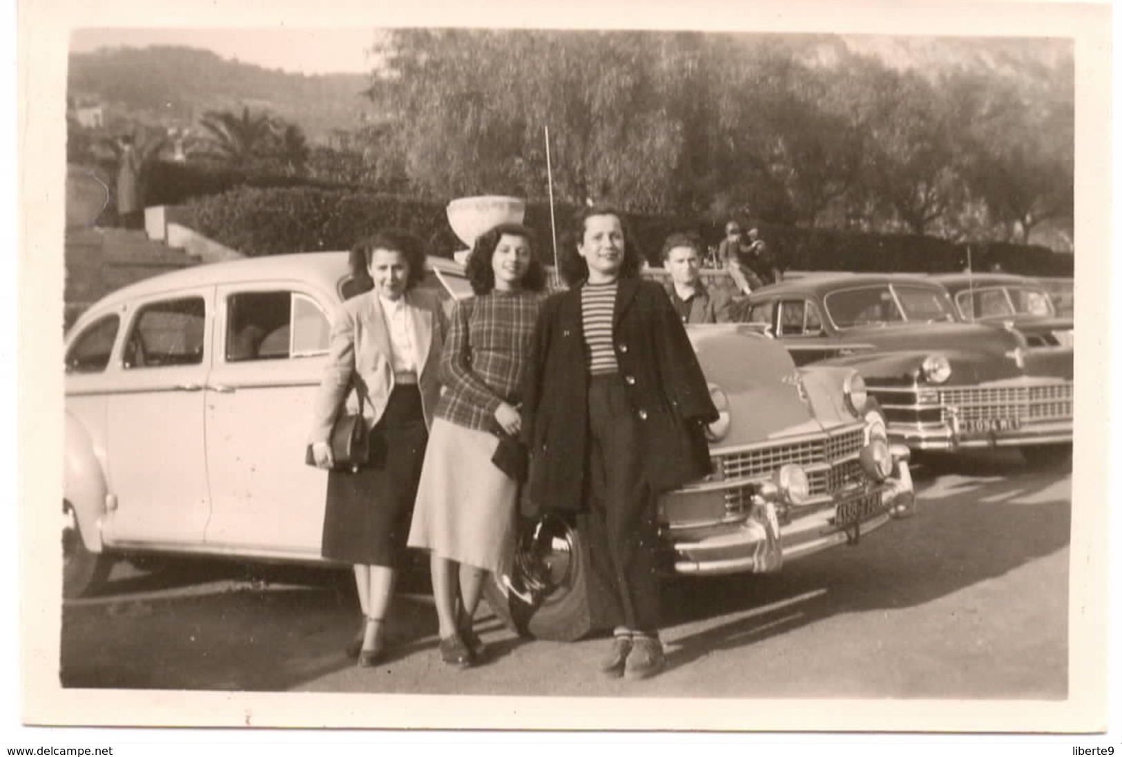 Automobile C.1940 Photo La Belle Américaine Villefranche Sur Mer 06? - Coches