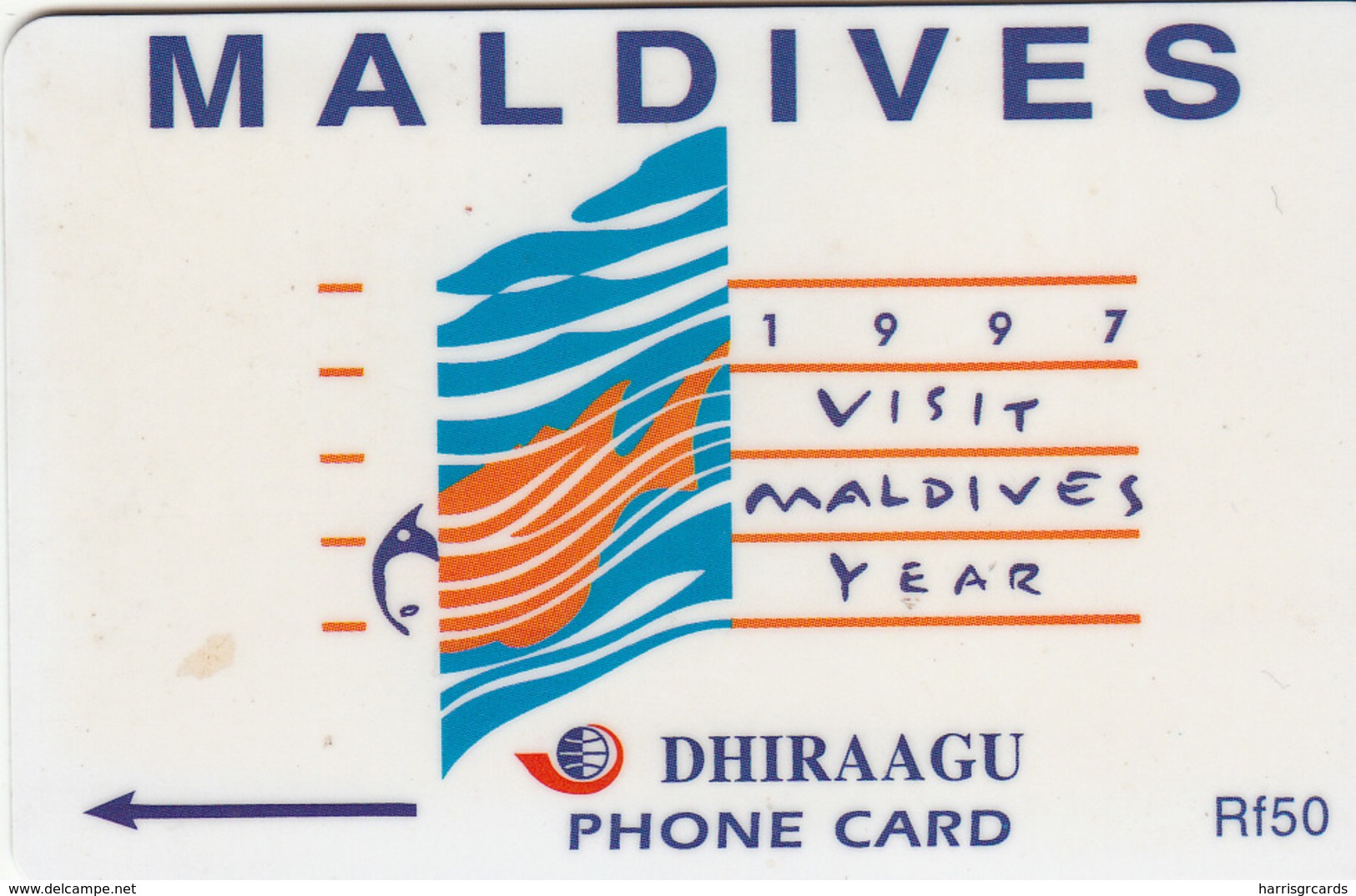 MALDIVES - Visit Maldives 1997,CN:164MLDD, Used - Maldiven