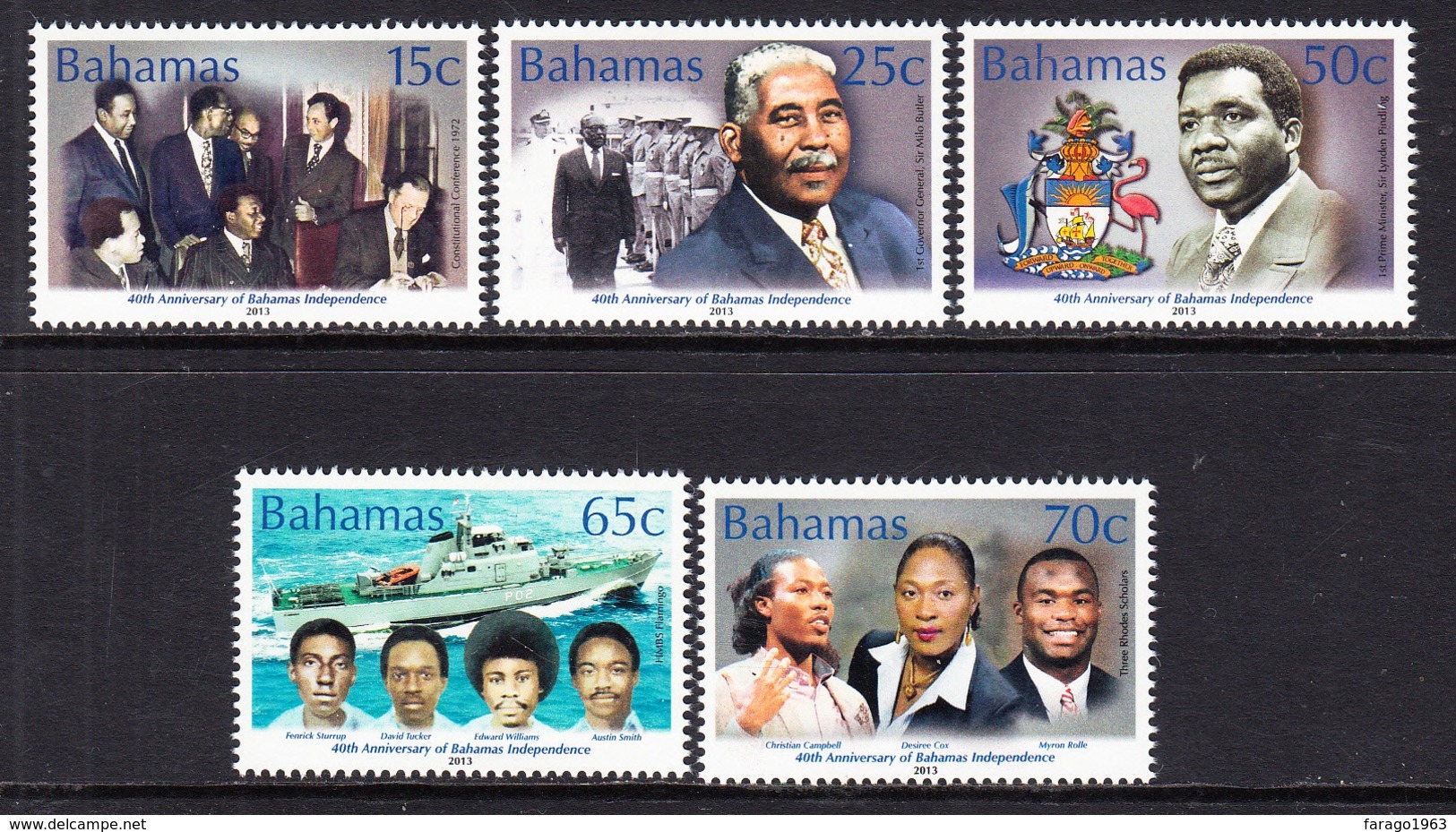 2013 Bahamas Independence Complete Set Of 5 MNH - Bahamas (1973-...)