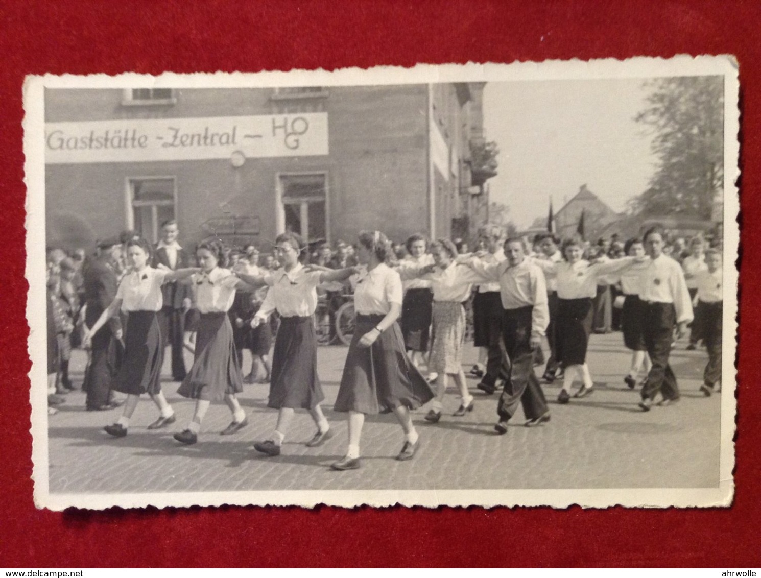 AK Lauchheim Mitte Marktplatz Gaststätte Zentral Ereigniskarte 1952 - Aalen