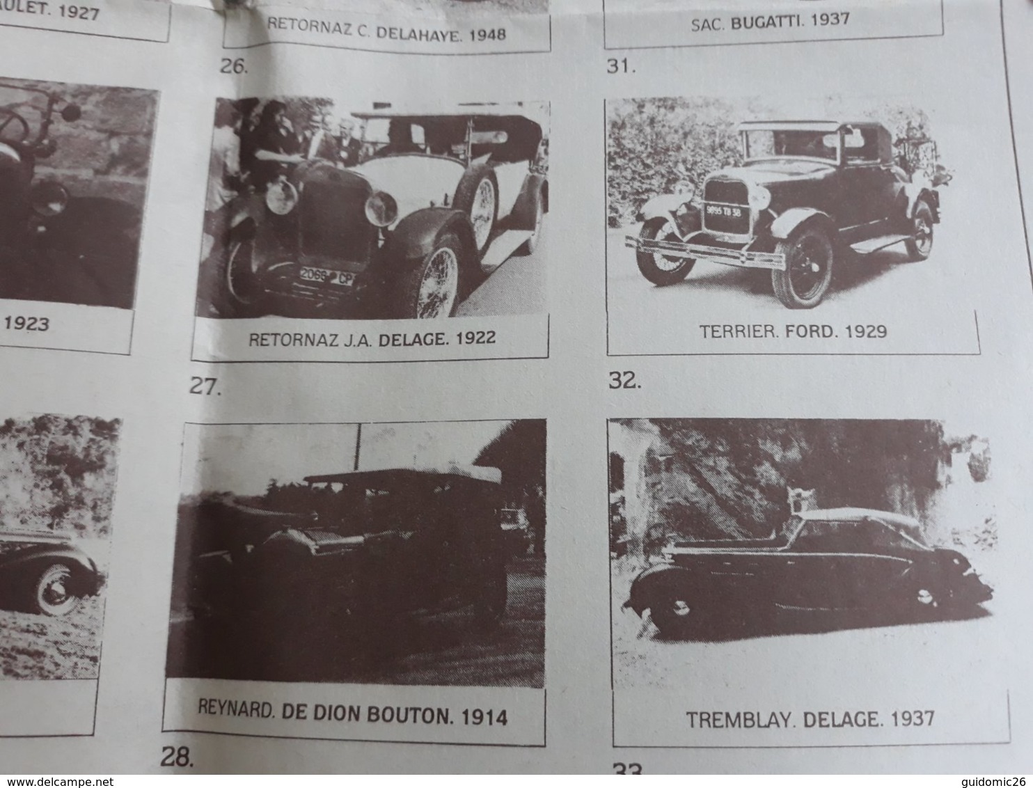 livret programe randonnée des montagnettes automobiles anciennes,pub antar,citroen ford peugeot delage talbot bugatti...