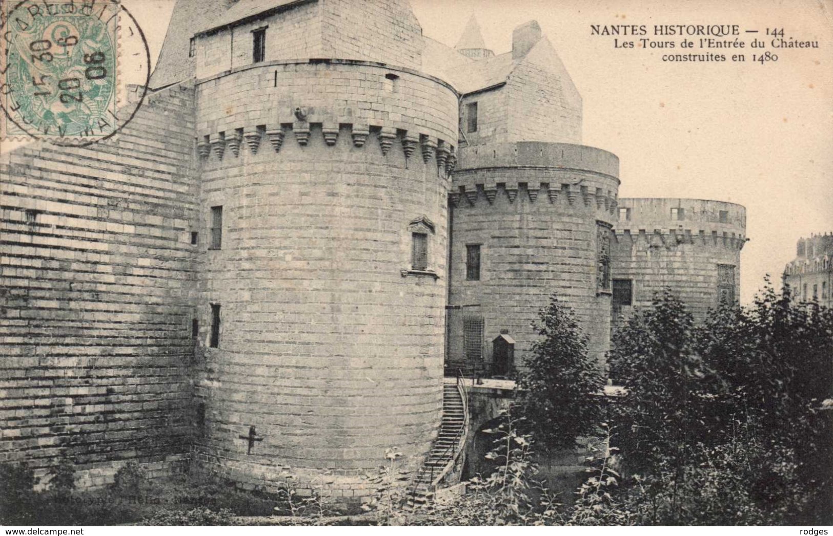 Dep 44 , Cpa NANTES Historique , 144 , Les Tours De L'entrée Du Chateau Construites En 1480  (2621) - Nantes