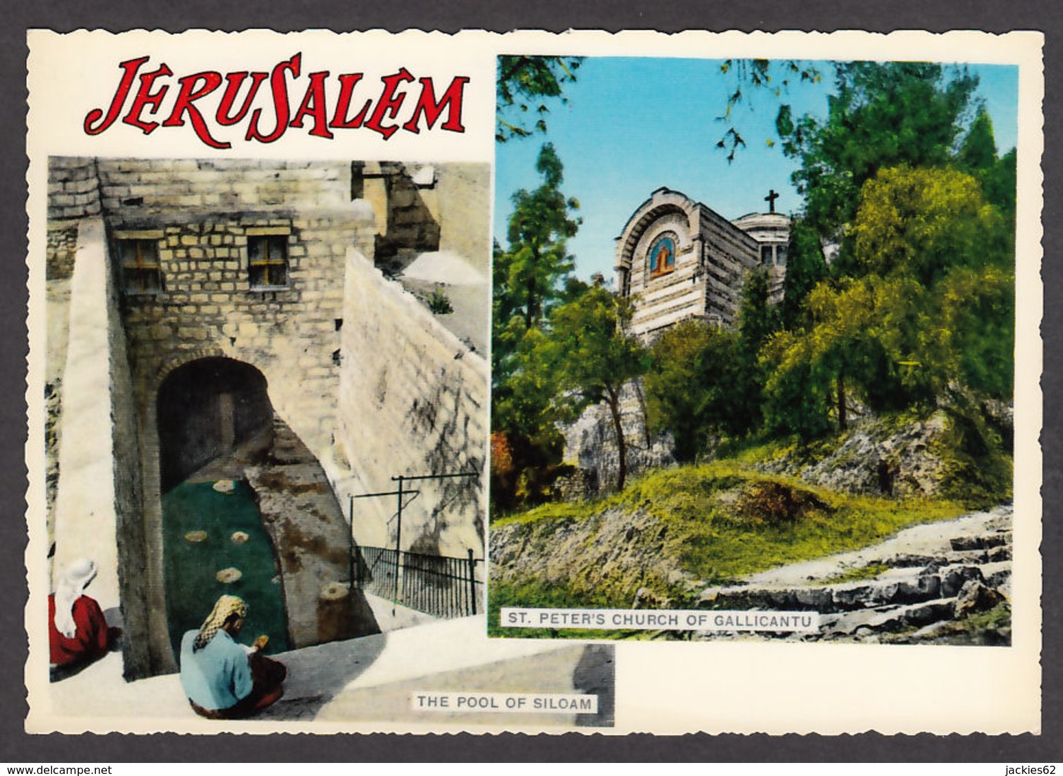 69288/ JERUSALEM, The Pool Of Siloam + St. Peter's Church Of Gallicantu - Giordania