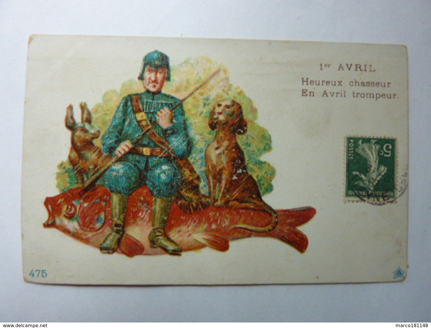 1er Avril - Heureux Chasseur, En Avril Trompeur - 475 - 1er Avril - Poisson D'avril