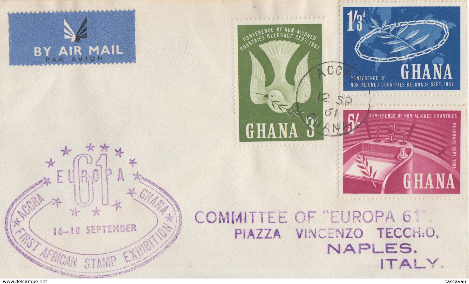 Enveloppe   GHANA    Exposition  Philatélique   ACCRA   1961 - Ghana (1957-...)