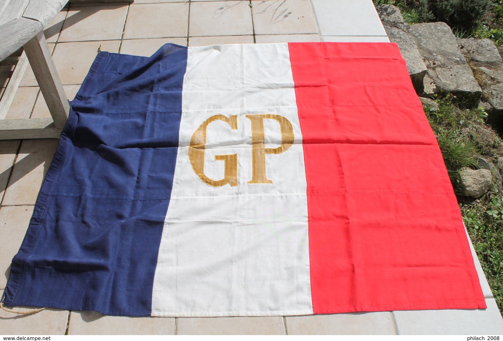 Très Rare Drapeau Présidentiel De Marine Pour Revue Navale 1971 - Drapeaux