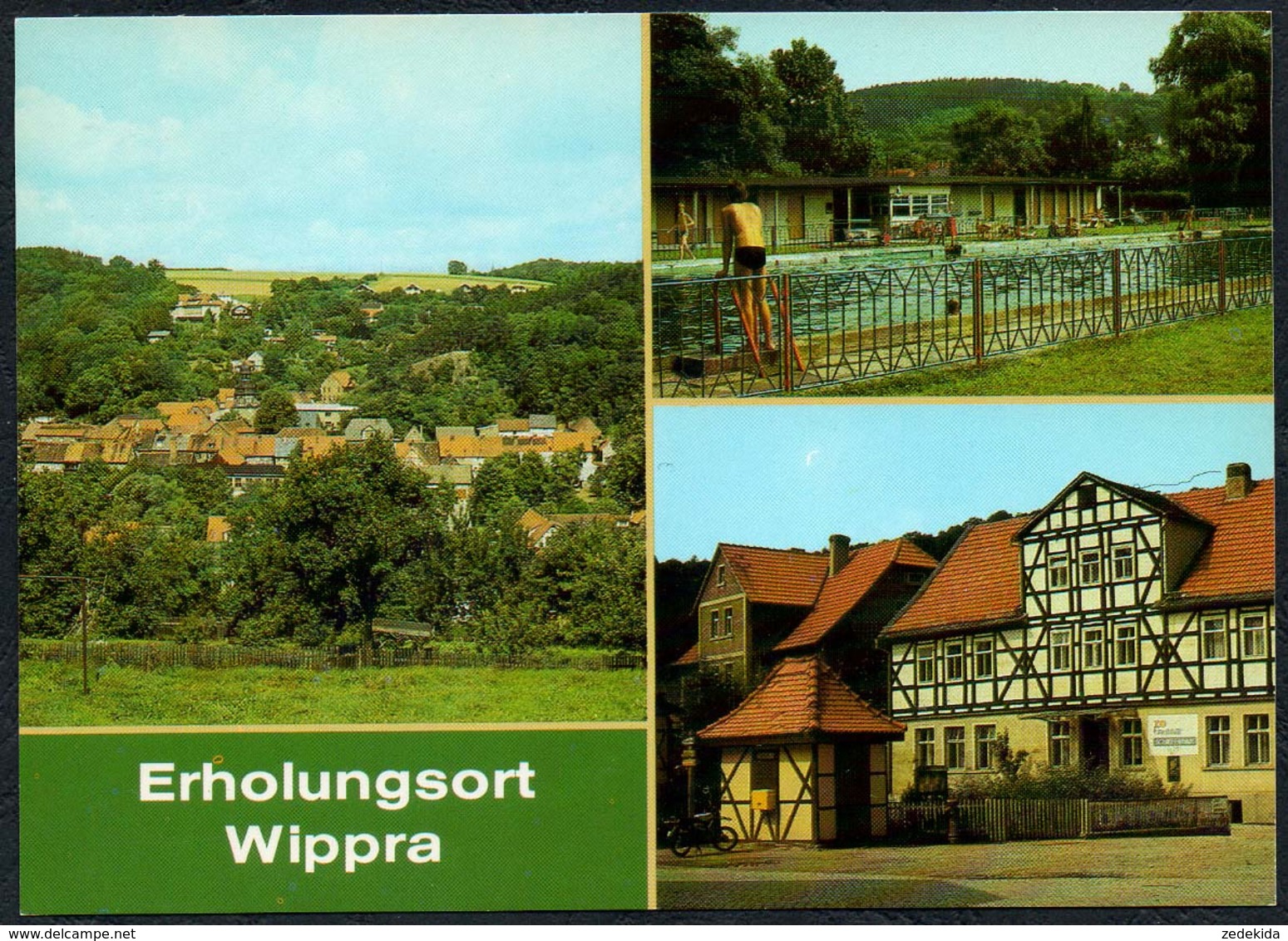 C8143 - TOP Wippra Kr. Hettstedt Freibad HO Gaststätte Schieferhaus - Verlag Bild Und Heimat Reichenbach - Hettstedt