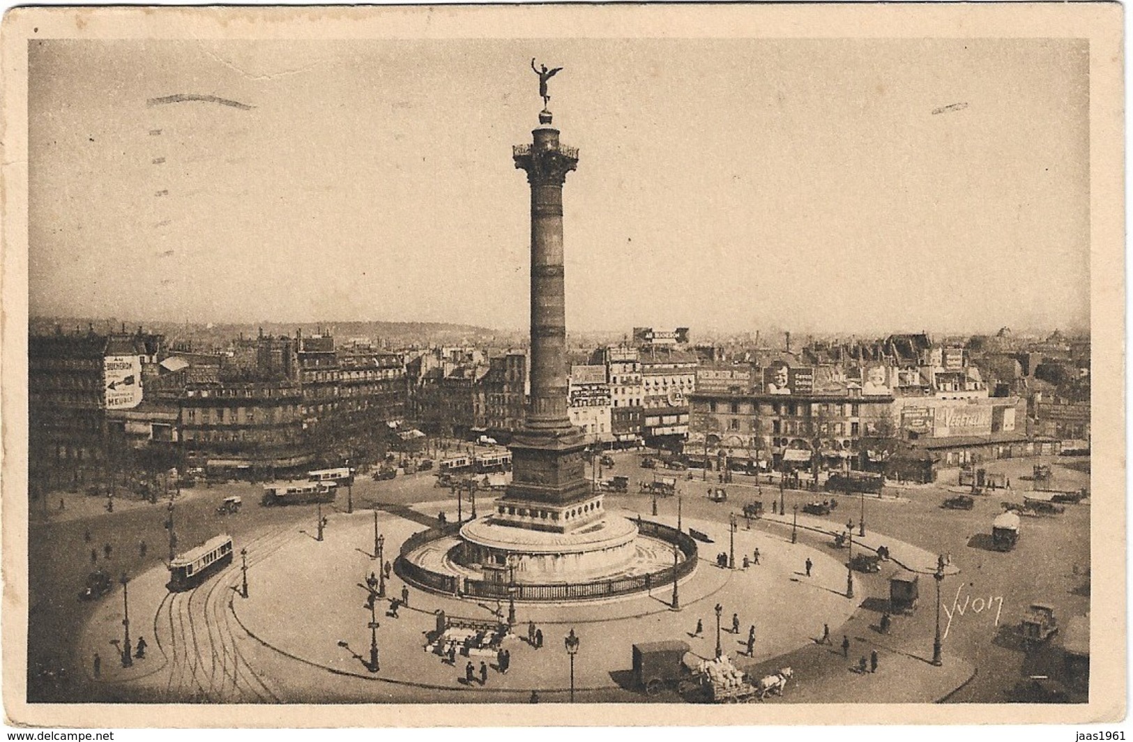 FRANCE. POSTCARD BASTILLE SQUARE - Plazas