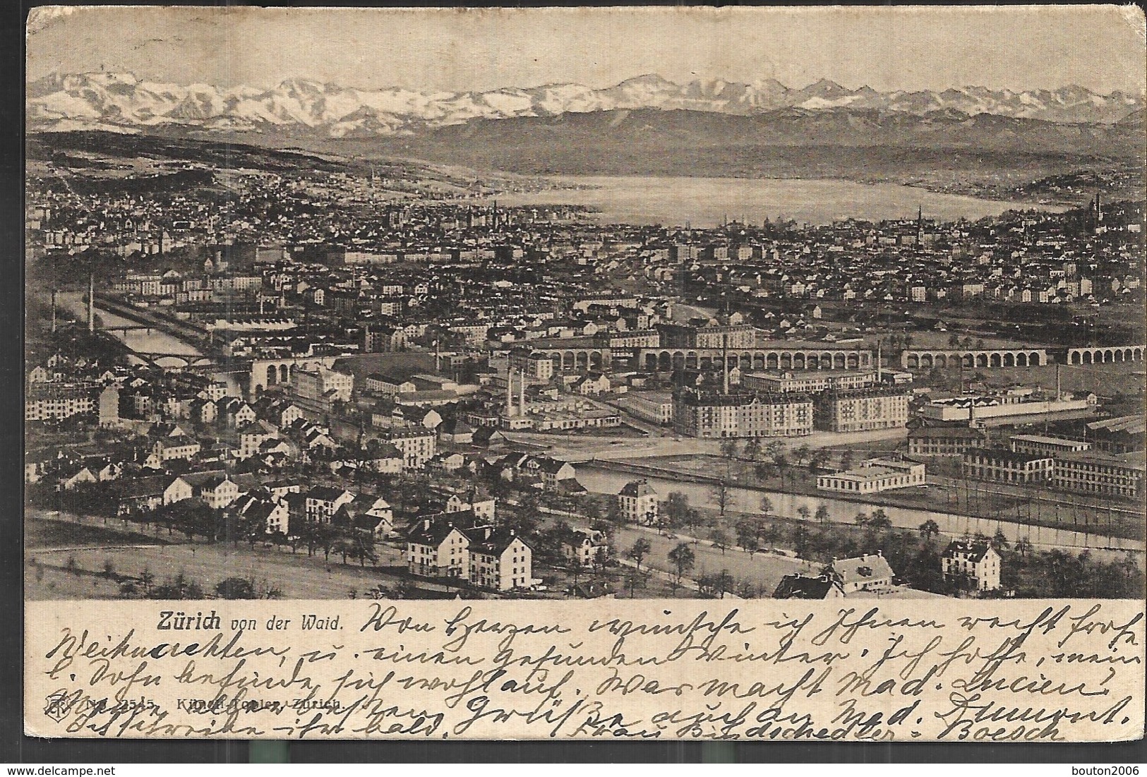 Zurich Von Der Wald 1907 Timbre Rouge 10 Helvetia - Wald