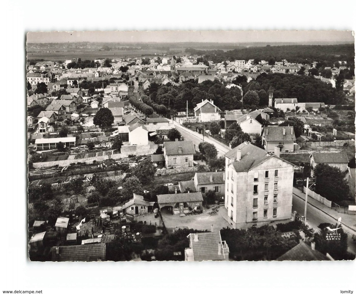 78 Acheres En Avion Au Dessus De Avenue De Poissy Edit Lapie CPSM GF  Cachet 1961 - Acheres