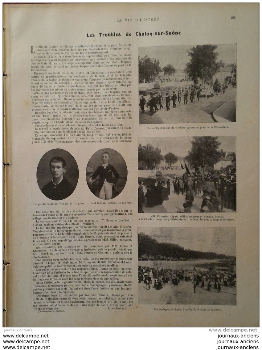 1900 FETES DE BERGUES - OSCAR II ROI DE SUEDE - ECLIPSE DE SOLEIL - TROUBLES CHALON SUR SAÔNE - CORRIDA - ANNAMITE