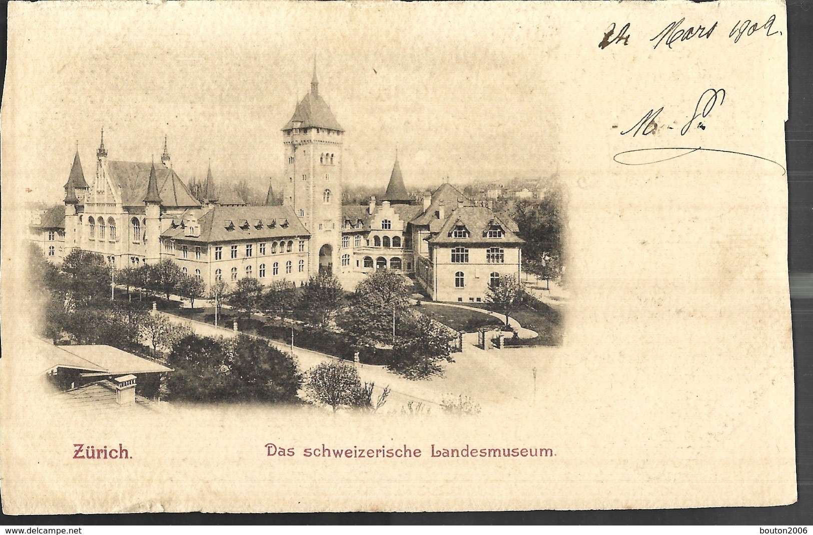 Zurich Das Schweizerische Landesmuseum 1902 - Zürich