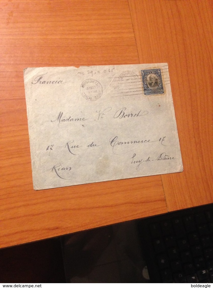 PANAMA - Lettre De Cristobal Pour La  France  1915   ( Port Offert ) - Panama