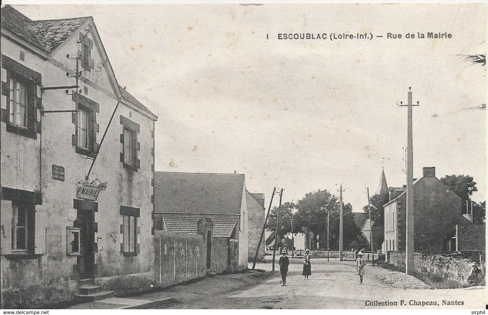 Carte Postale Ancienne De Escoublac La Rue De La Mairie - La Baule-Escoublac