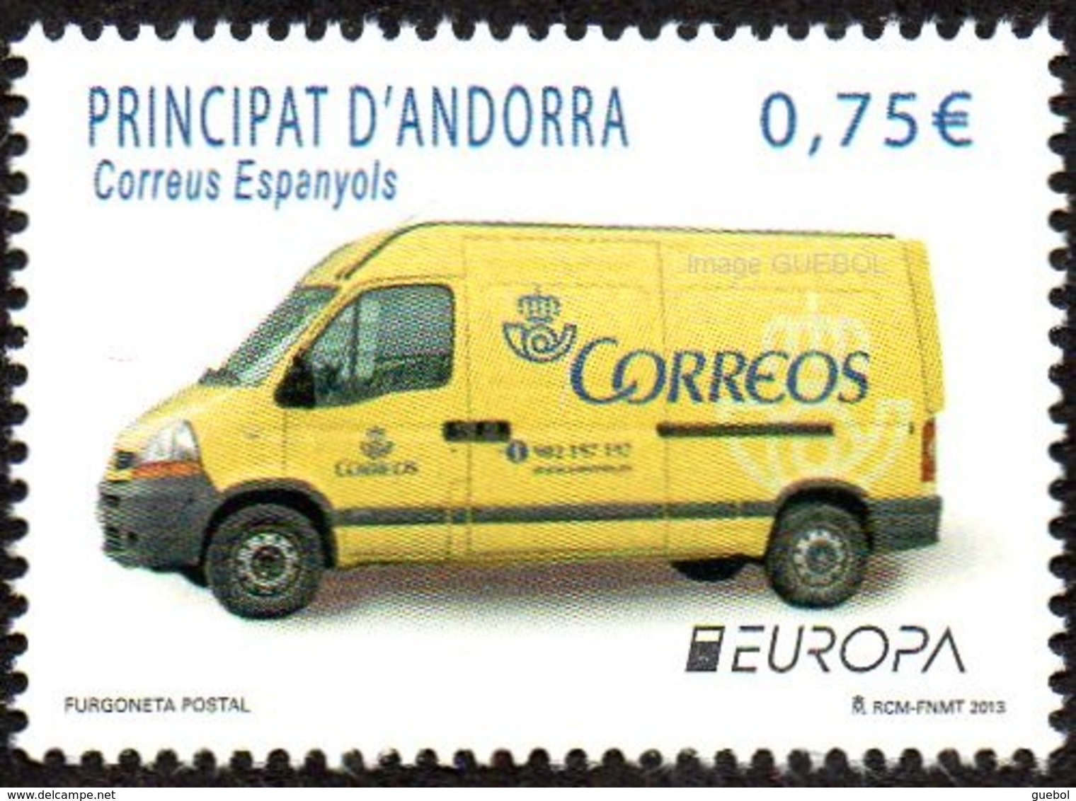 CEPT / Europa 2013 Andorre Espagnol N° 739 ** Véhicules Postaux - Car - 2013