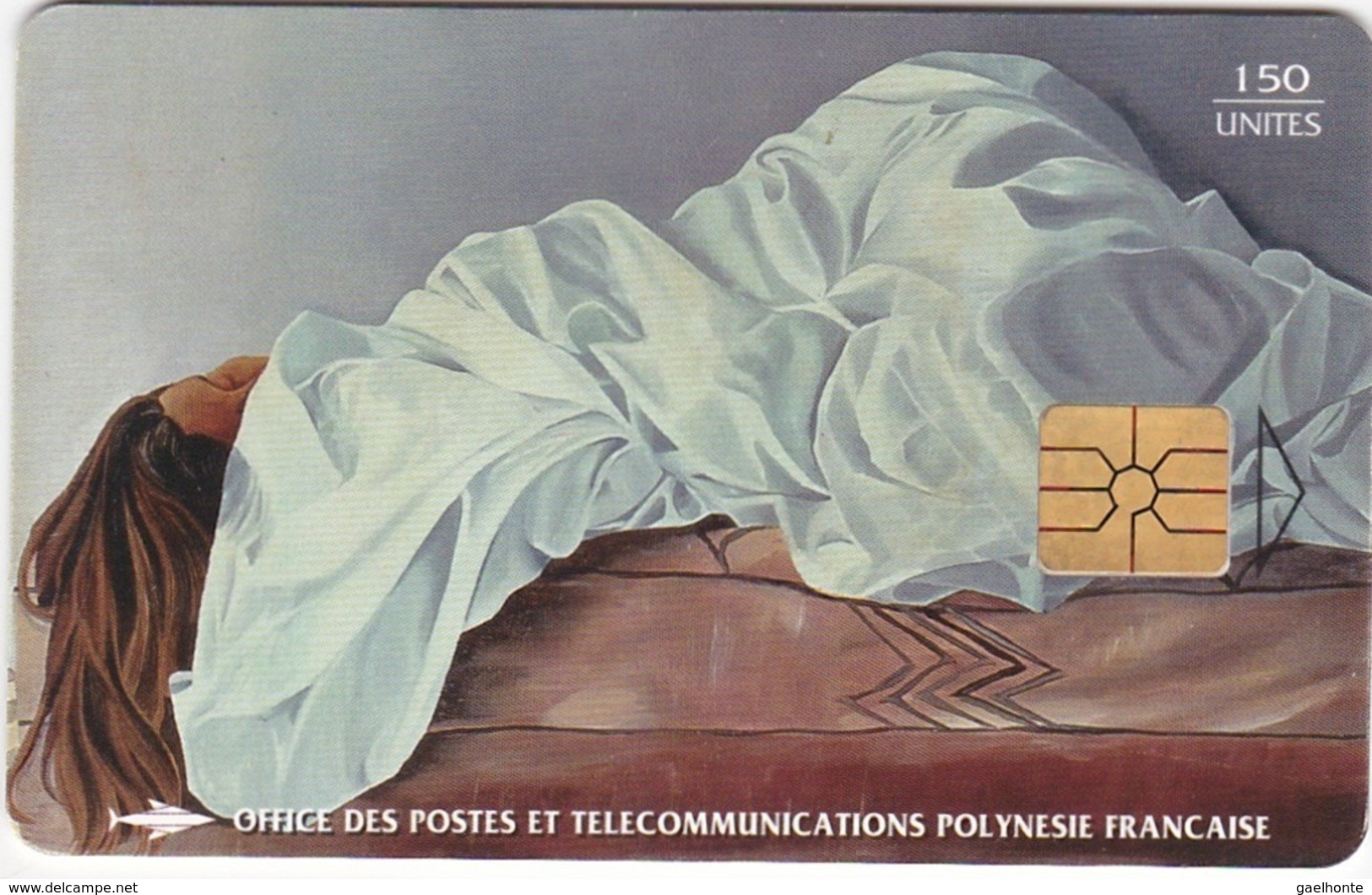 TC096 TÉLÉCARTE A PUCE - POLYNÉSIE FRANÇAISE 150 UNITÉS - "LA FEMME ENSEVELIE" - VAEA 1978 - Polynésie Française