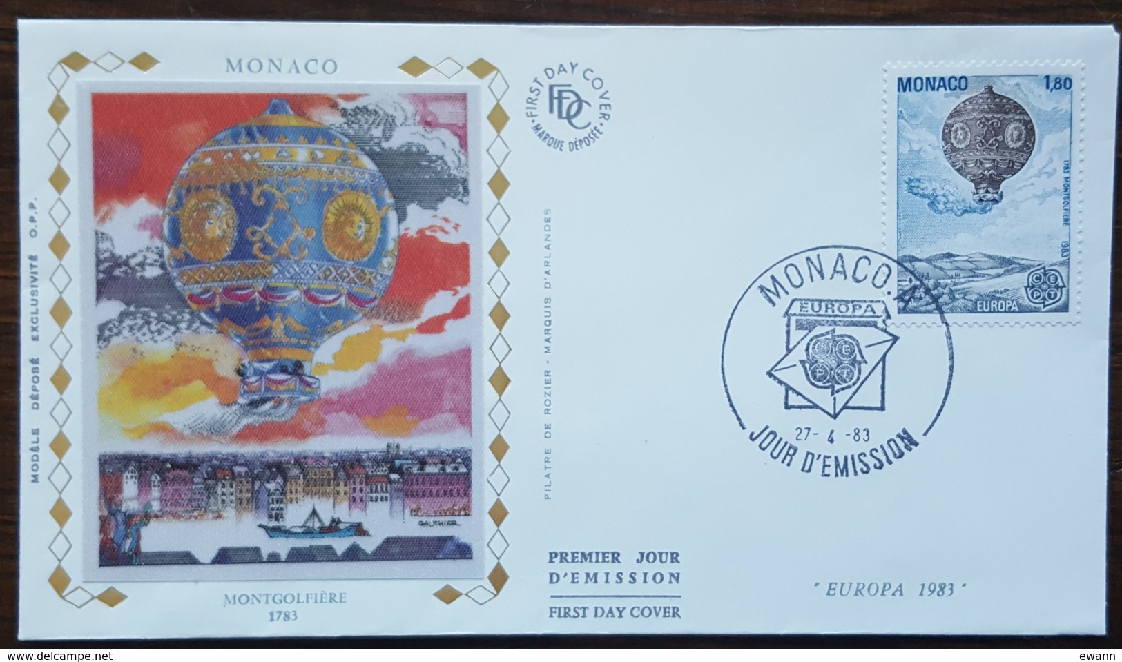 Monaco - FDC 1983 - YT N°1365 - Europa / Grandes Oeuvres Du Génie Humain - FDC