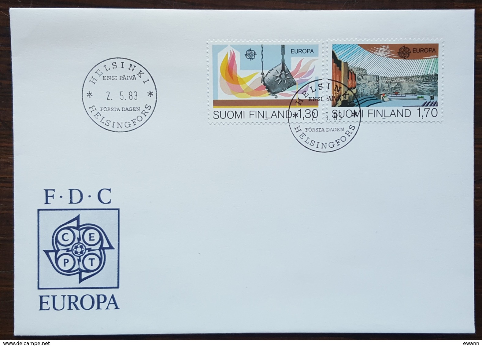 Finlande - FDC 1983 - YT N°890, 891 - Europa / Grandes Oeuvres Du Génie Humain - FDC