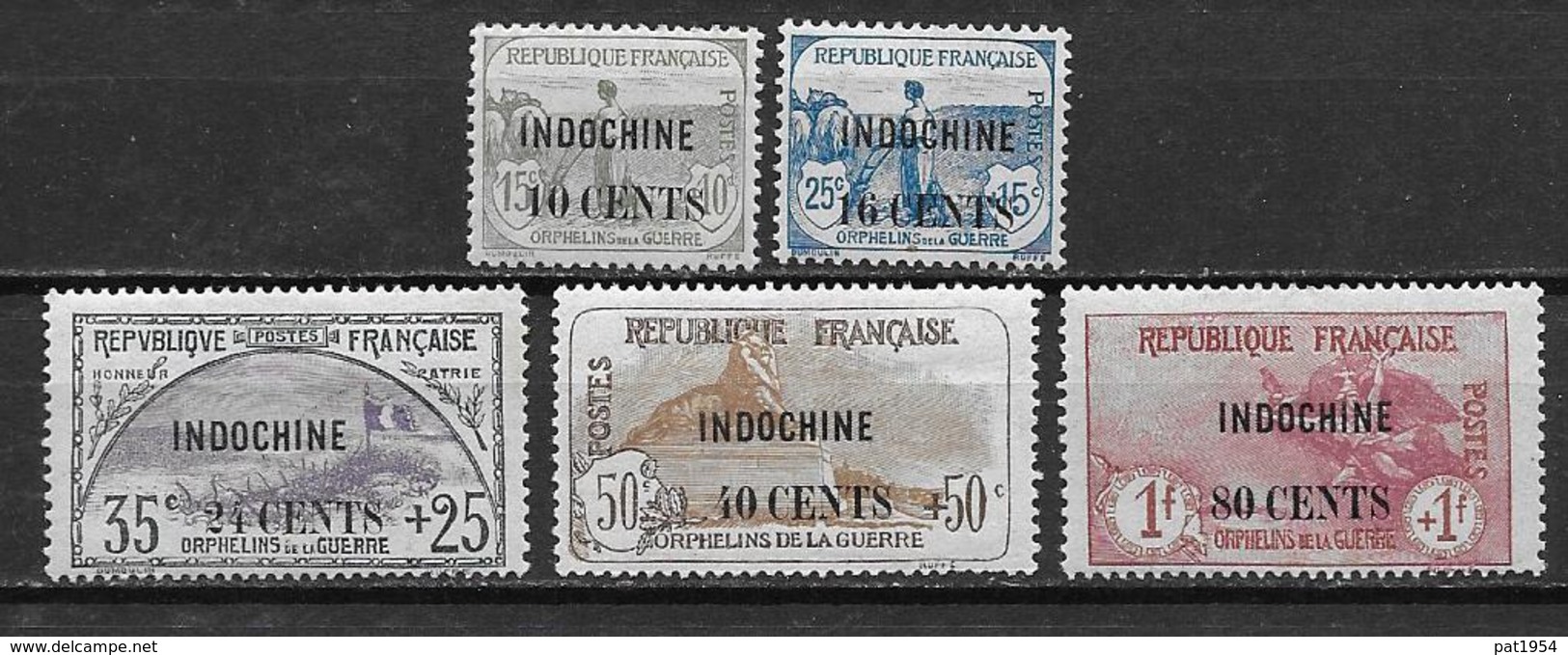 Indochine 1919 N°90/94 Neufs * Cote 65 Euros - Ungebraucht