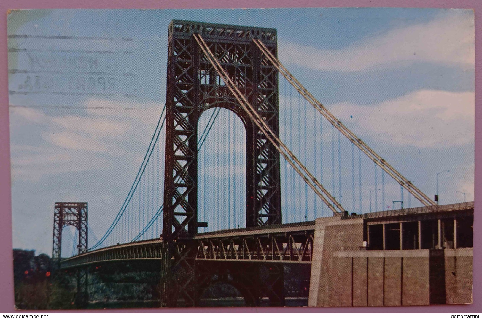 GEORGE WASHINGTON BRIDGE AND HUDSON RIVER -  New York / New Jersey - Vg - Hudson River