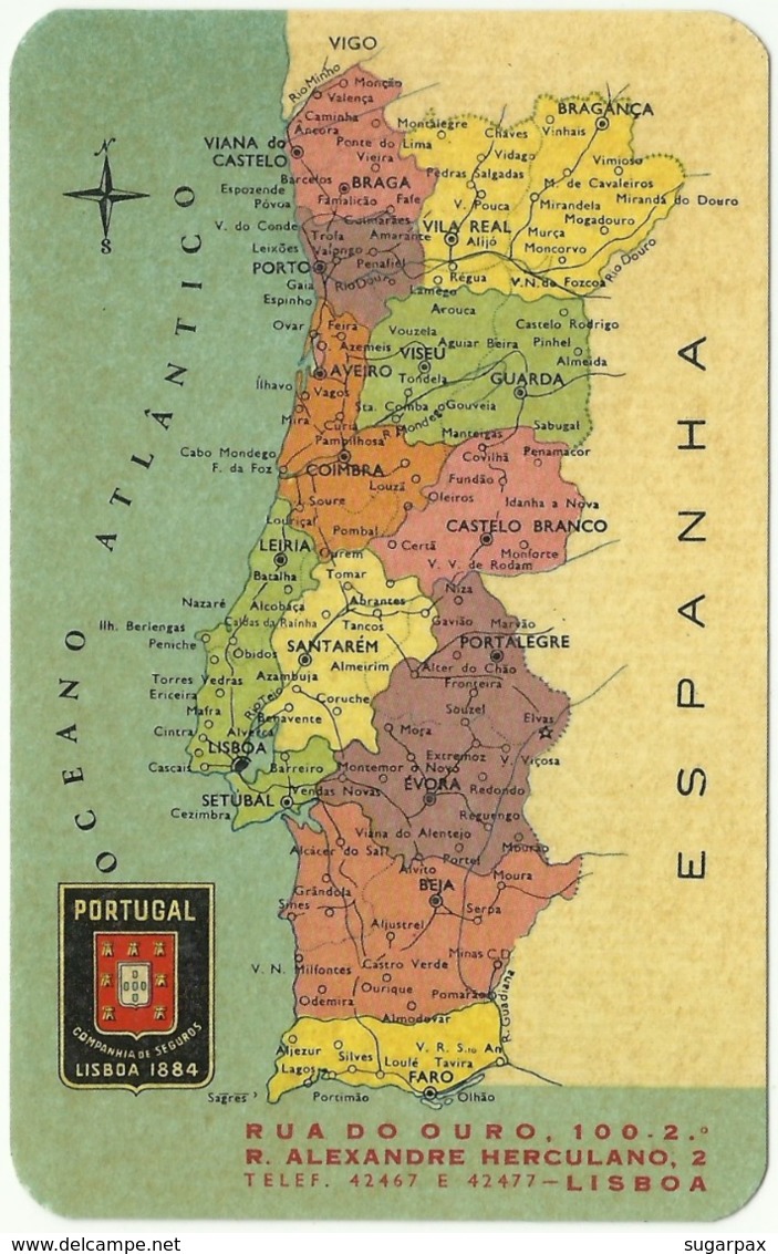 COMPANHIA De SEGUROS " PORTUGAL " - 1963 - Pocket Calendar - Tamaño Pequeño : 1961-70
