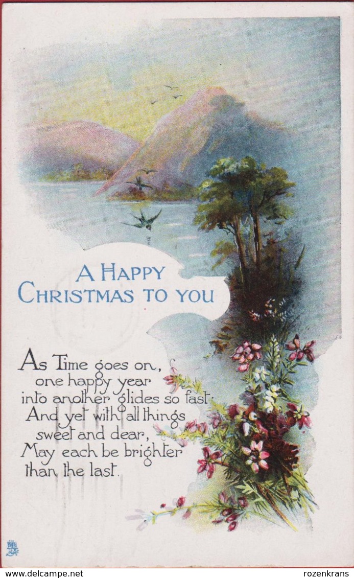 Old Postcard Happy Christmas UK Noel Kerstmis 1919 Litho Fantasy Card Carte Fantaisie Fantasiekaart Raphael Tuck Gem - Otros & Sin Clasificación