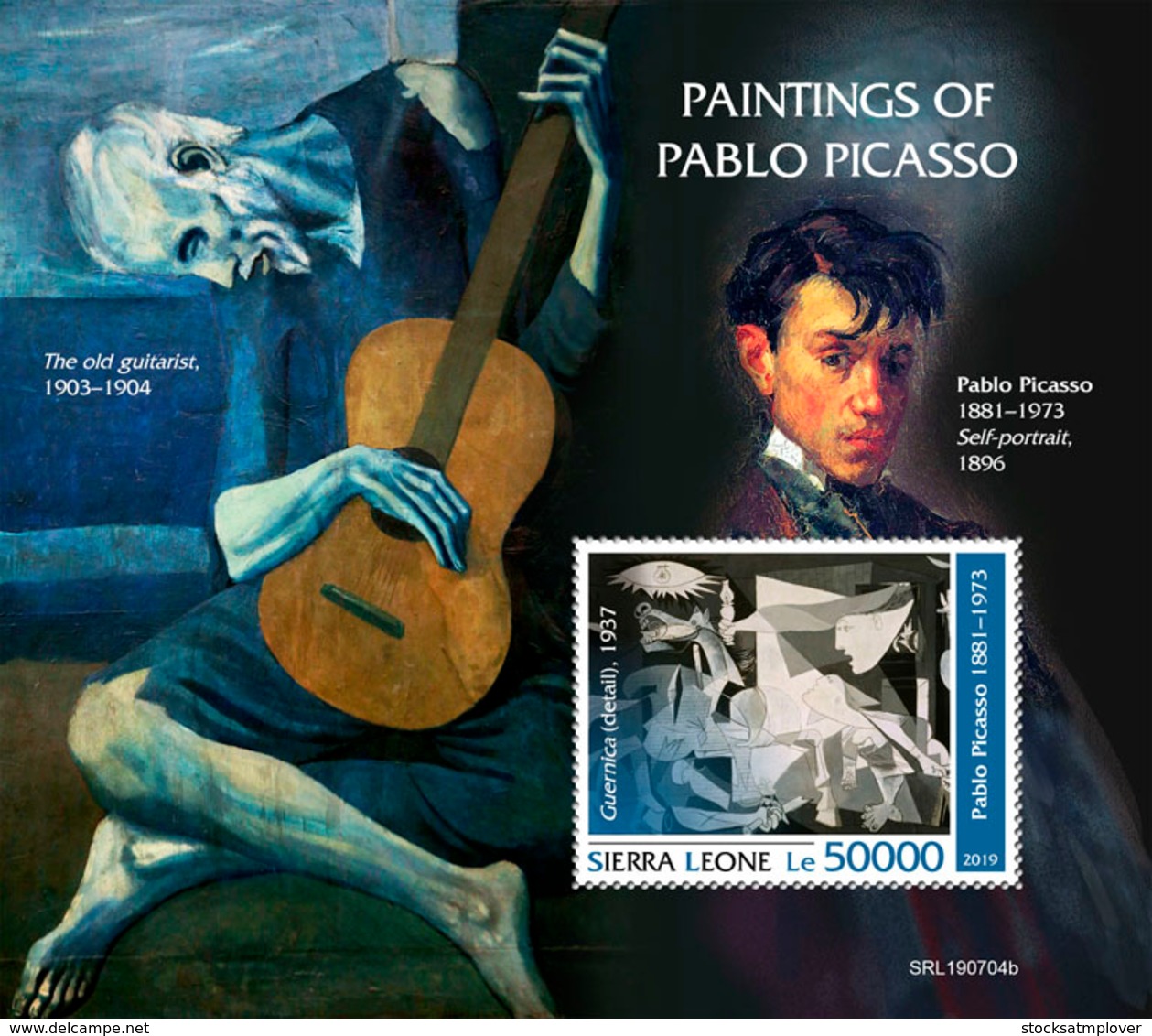 Sierra Leone 2019 Paintings Of Pablo Picasso S201908 - Sierra Leone (1961-...)