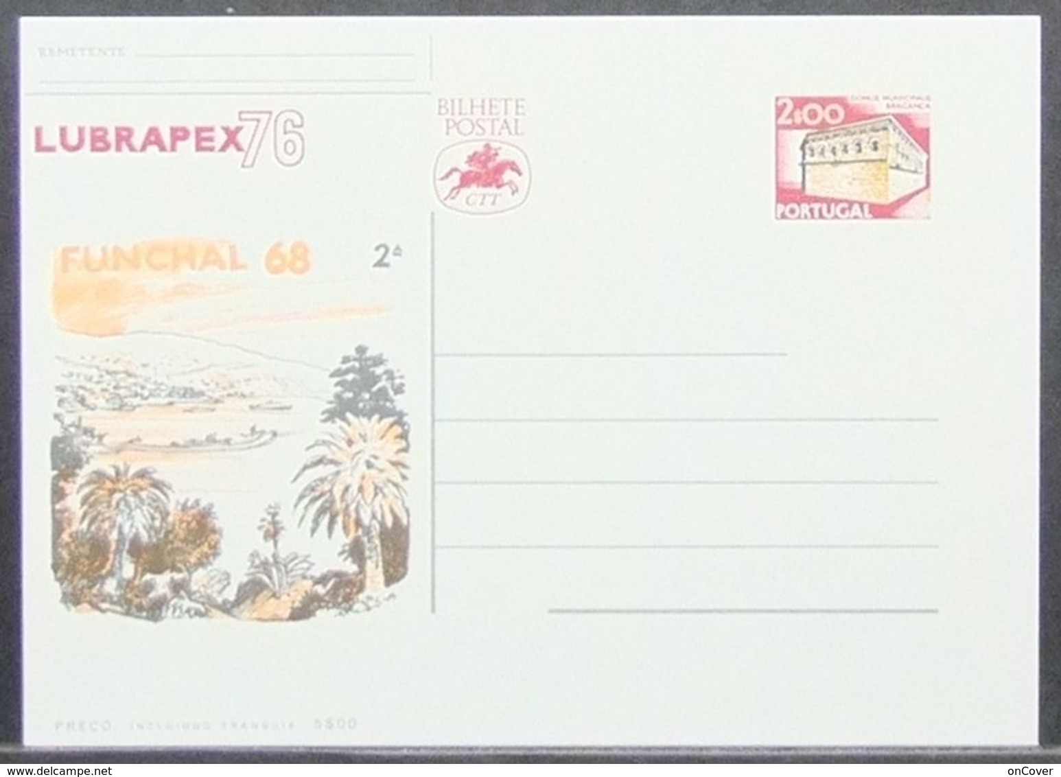 Portugal - Unused Stamped Stationery Card 1976 Lubrapex Funchal Cactus - Ganzsachen