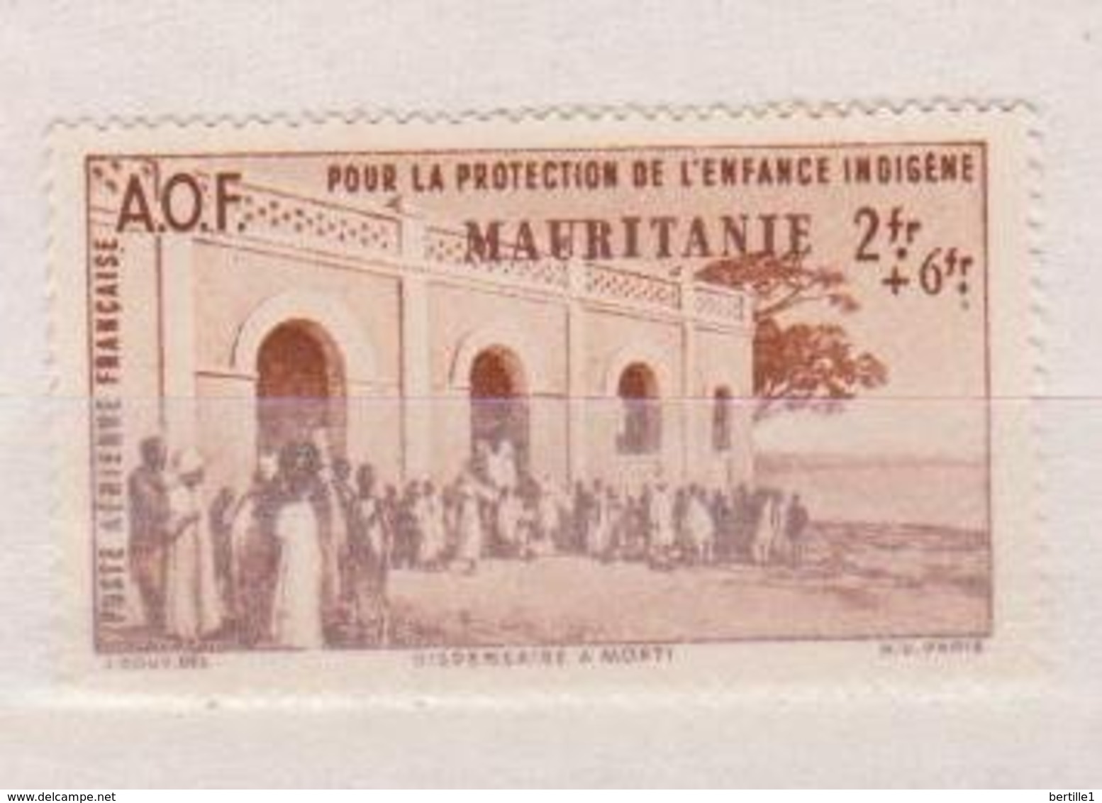 MAURITANIE         N°  YVERT  : PA 7  NEUF AVEC  CHARNIERES      ( Ch 1/25  ) - Nuevos