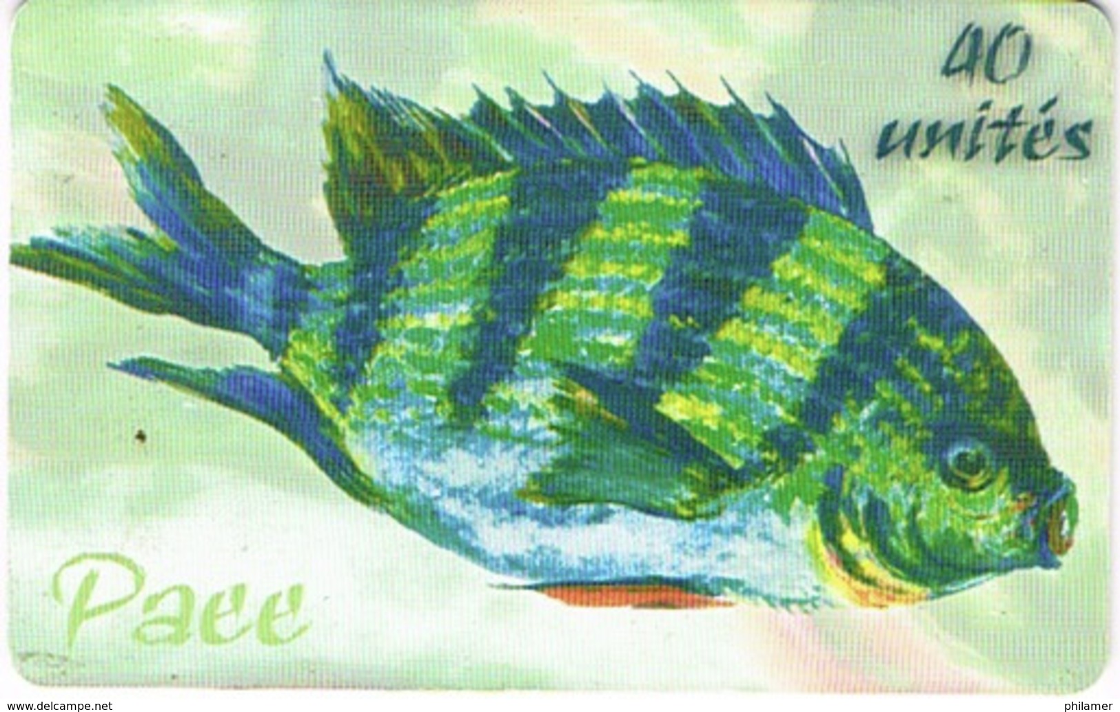 Polynesie Francaise Tahiti Telecarte Phonecard Prepaid PF141 Poisson Lagon Paee Coffre Ut BE - Polinesia Francese