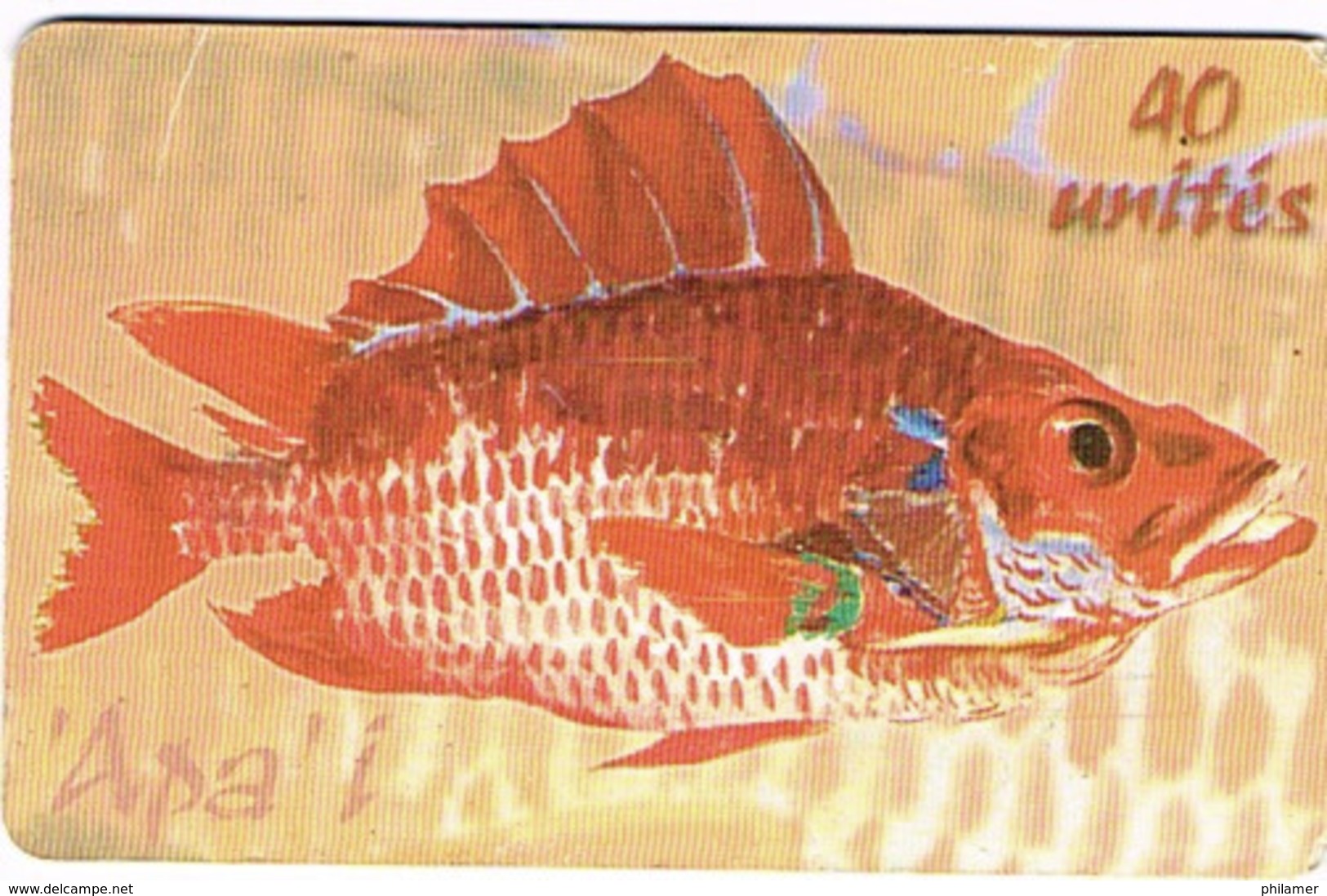 Polynesie Francaise Tahiti Telecarte Phonecard Prepaid PF140 Poisson Lagon Apa'i Fish Ut BE - Französisch-Polynesien