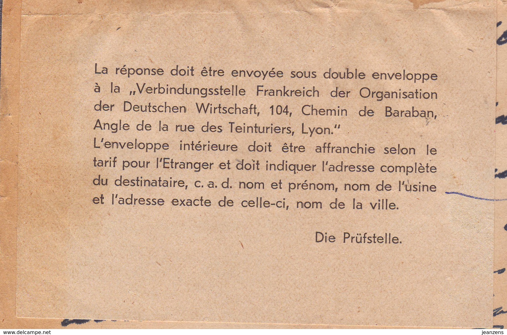 EP + Compl. Obl Angermünde 16.07.1942 Wohnlager DAF--> Vaguemestre Hopital Aix En Provence - Censure Avec Fiche RR - Guerre De 1939-45