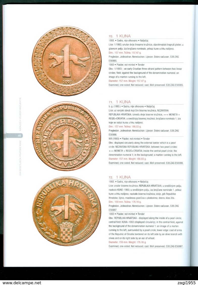 Croatia 1993 KUNA Coin Book With 60 Picture Of Concept Design For Croatia Coins Money Proof Tender Protocol 25 2019 - Croatia
