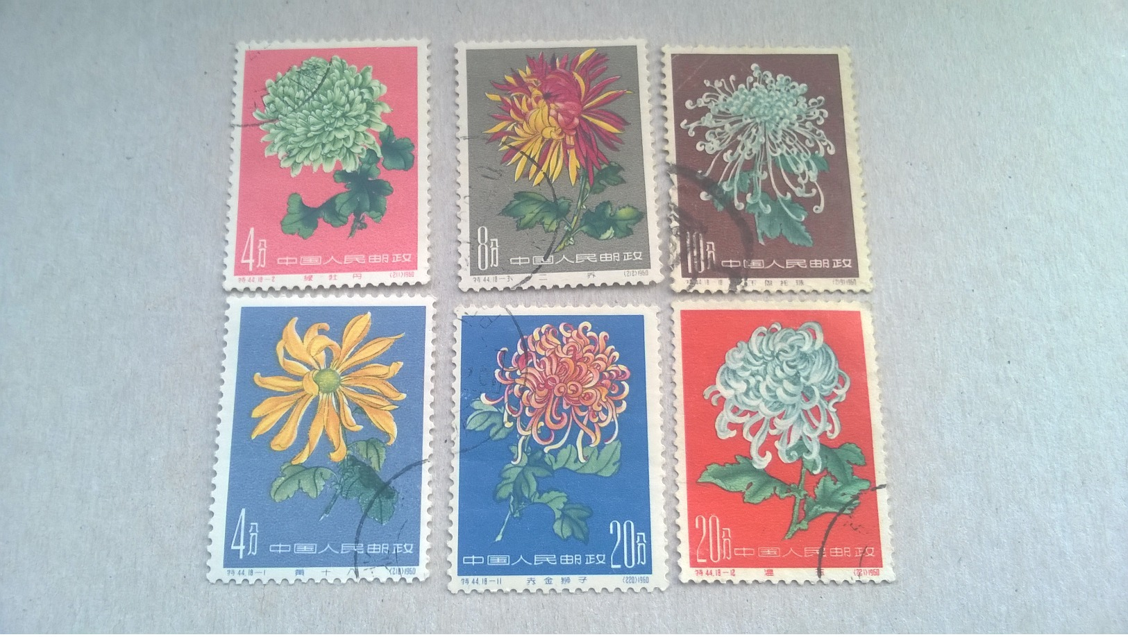 China 1961 CHRYSANTHEMUMS - Used Stamps