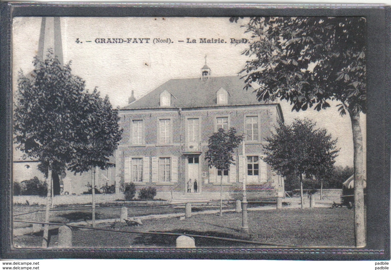 Carte Postale 59. Grand-Fayt  La Mairie  Très Beau Plan - Autres & Non Classés