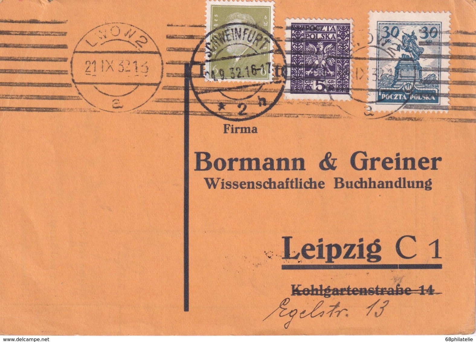 POLOGNE 1932 CARTE DE LWOW - Covers & Documents