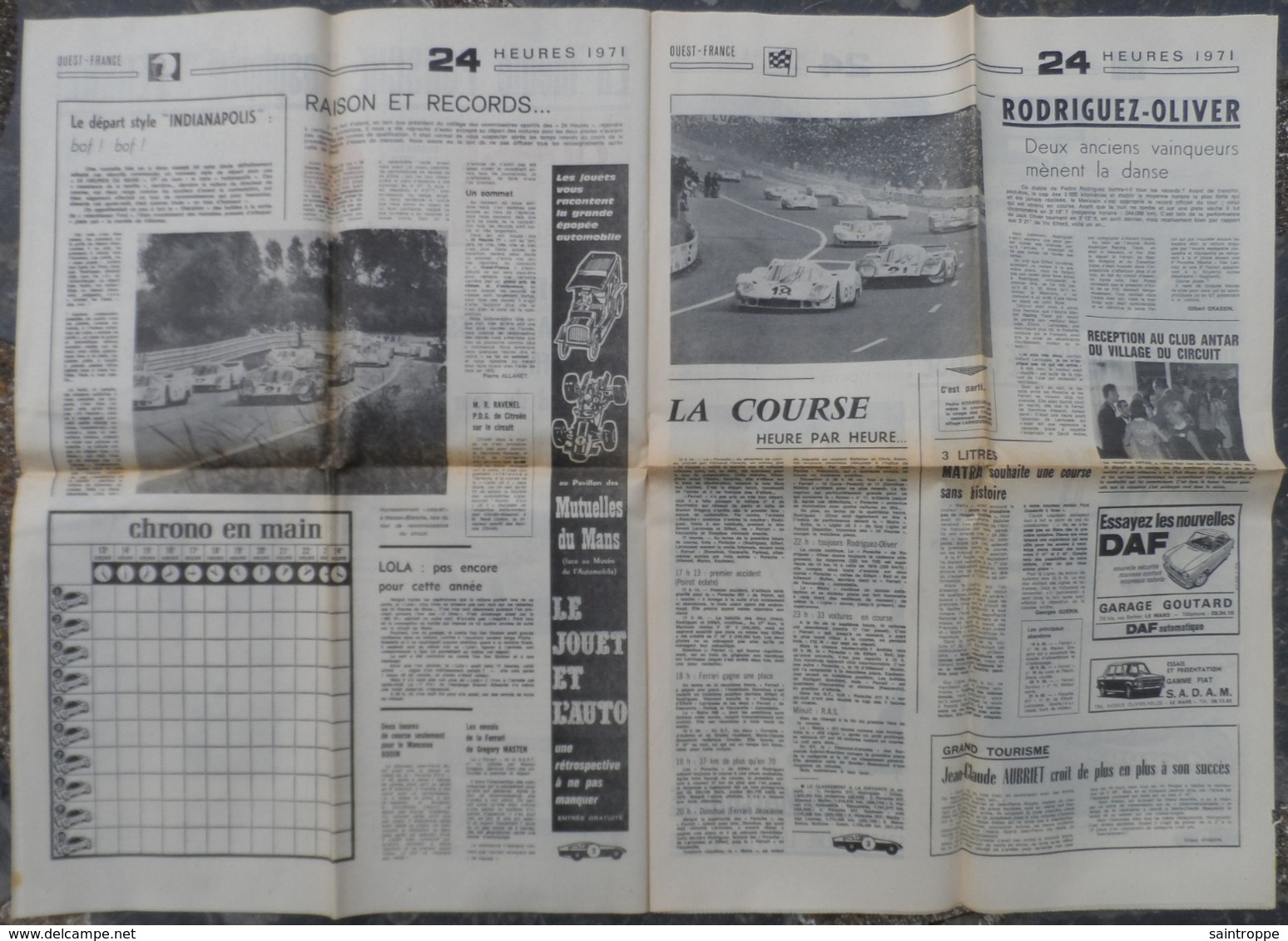 24 H Du Mans 1971.Porsche-Ferrari.Marie-Claude Beaumont. - Desde 1950