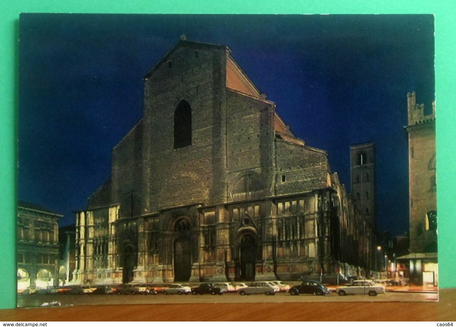 BOLOGNA  Basilica S. Petronio Notturno Auto Cars CARTOLINA Non  Viaggiata - Bologna