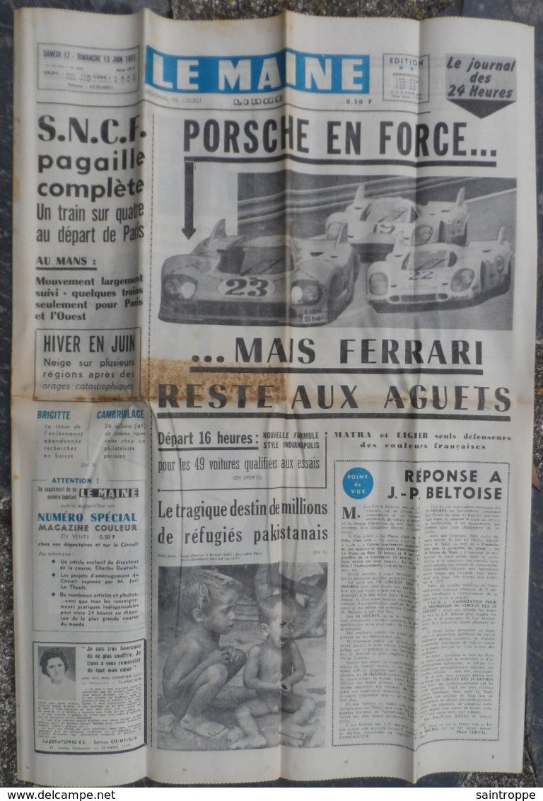 24 H Du Mans 1971.Porsche-Ferrari.Guy Ligier. - 1950 à Nos Jours