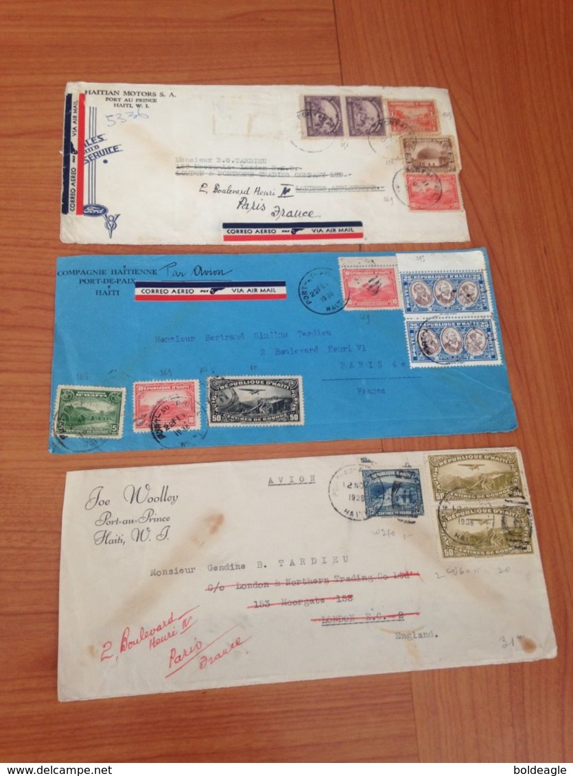 Lot De 3 Letrres  1936/1938 -  (port Offert ) - Haiti